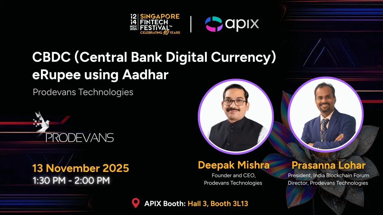 CBDC (Central Bank Digital Currency) eRupee using Aadhar